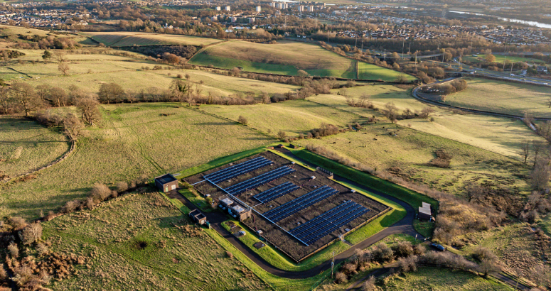 The new solar scheme at Old Kilpatrick distribution service reservoir